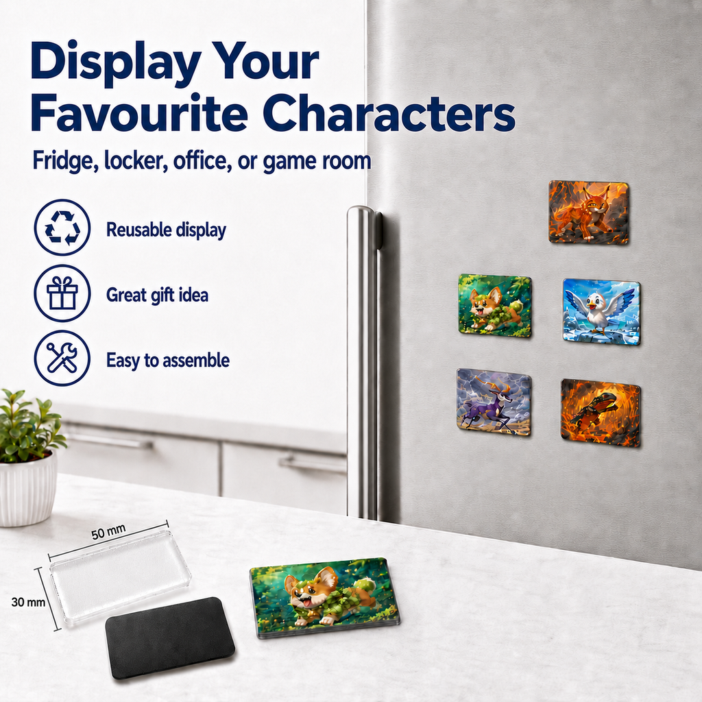 Magnet My Cards 30 x 50mm Card Art Magnet Kit with Storage Box – 24 Pack