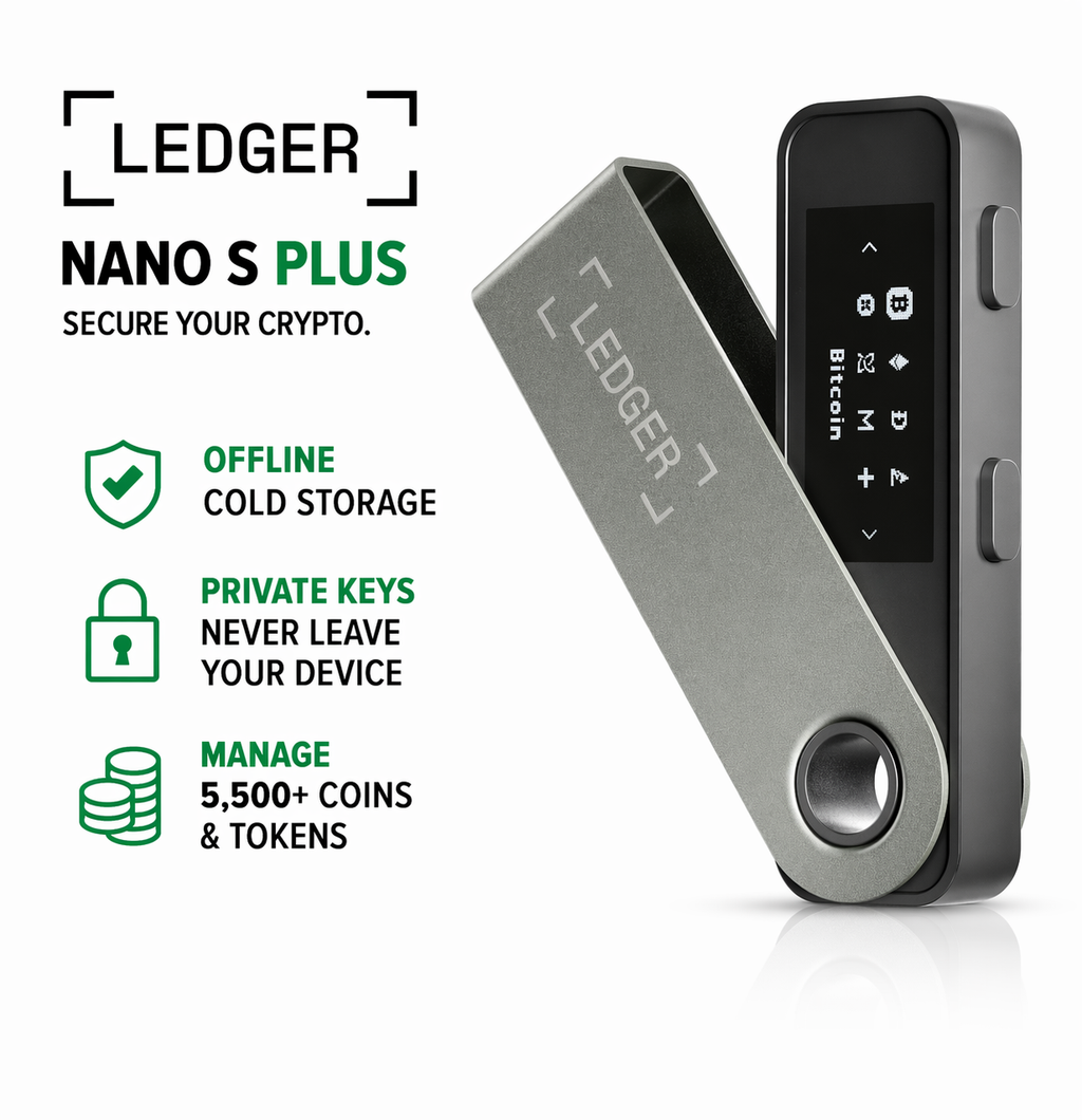 Ledger Nano S Plus – Secure Bitcoin & Crypto Hardware Wallet