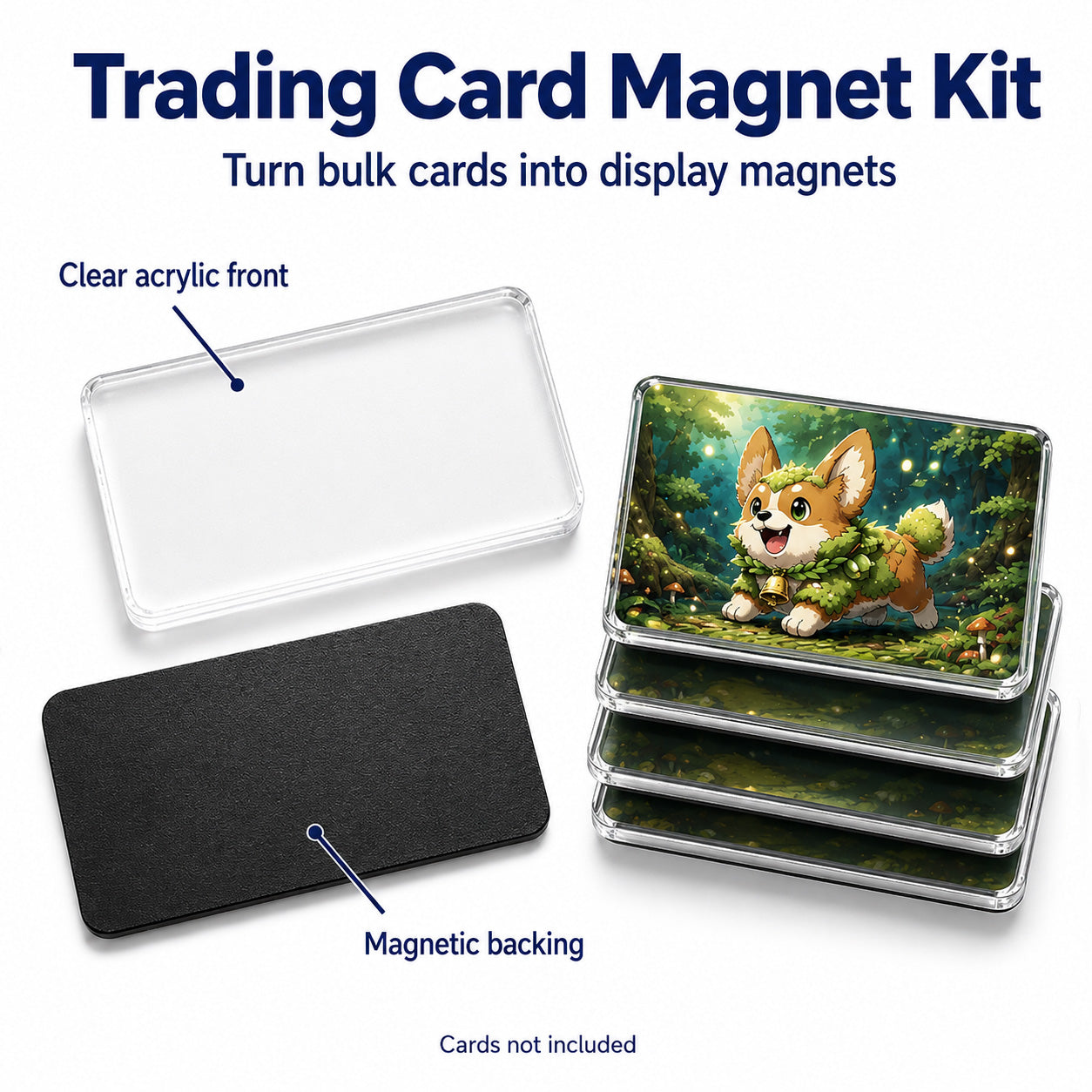 Magnet My Cards 30 x 50mm Card Art Magnet Kit with Storage Box – 12 Pack
