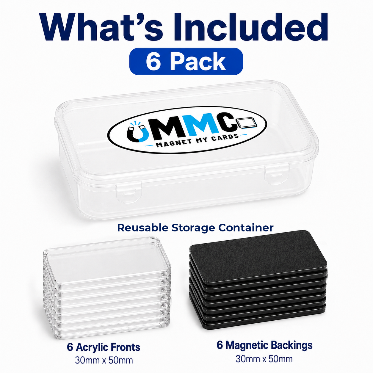 Magnet My Cards 30 x 50mm Card Art Magnet Kit with Storage Box – 6 Pack